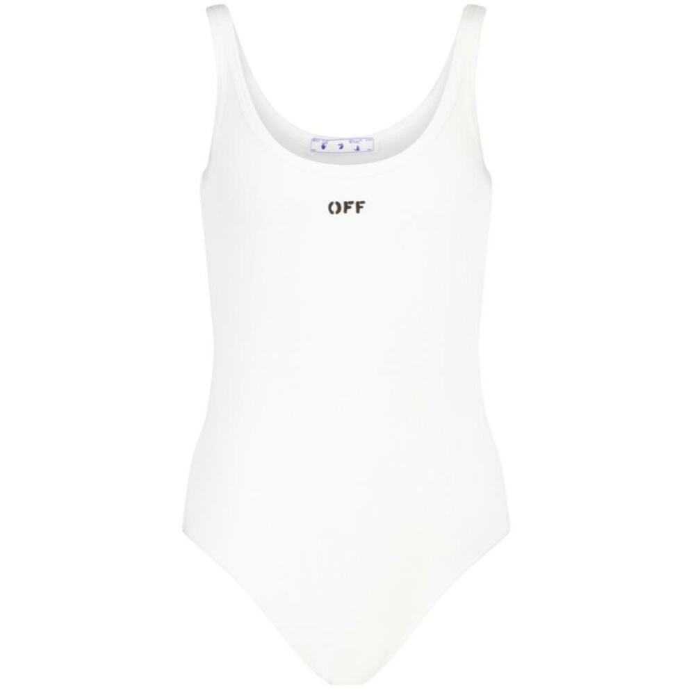 OFF WHITE logo printed bodysuit